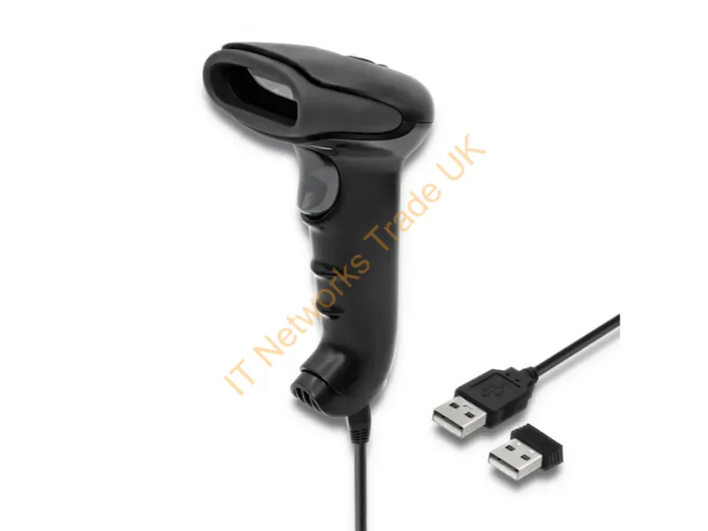 50868 - Qoltec 50868 barcode reader Handheld bar code reader 1D/2D Laser Black