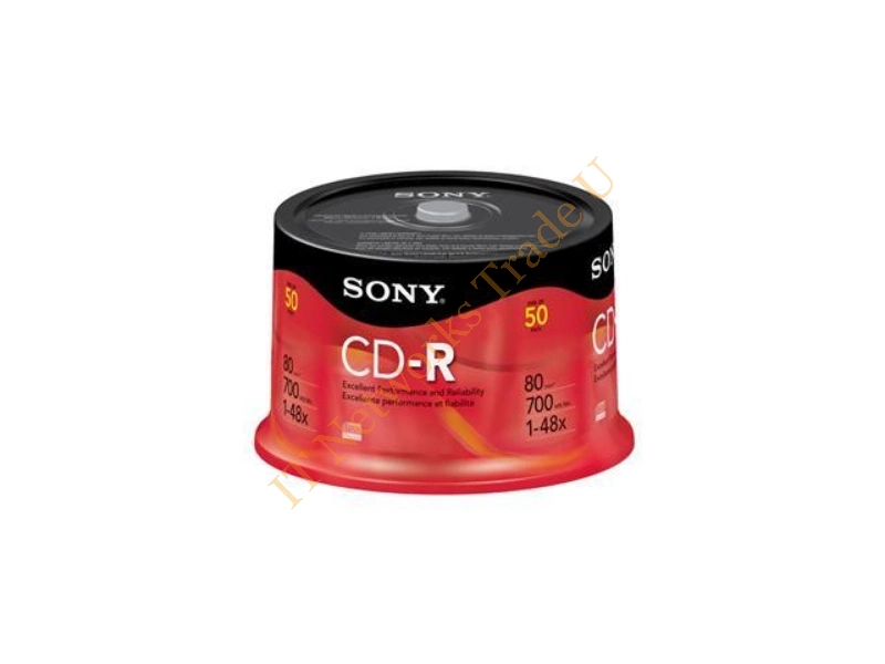 50CDQ80RS Sony 48x CD-R Media 700MB 120mm 50 Pack Spindle