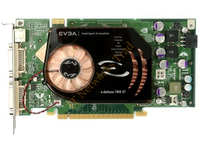 512-P2-N635-KR EVGA -GeForce 7950GT 512MB GDDR3 256-Bit PCI Express x16 Dual DVI/ HDTV/ S-Video/ Composite Out Video Graphics Card