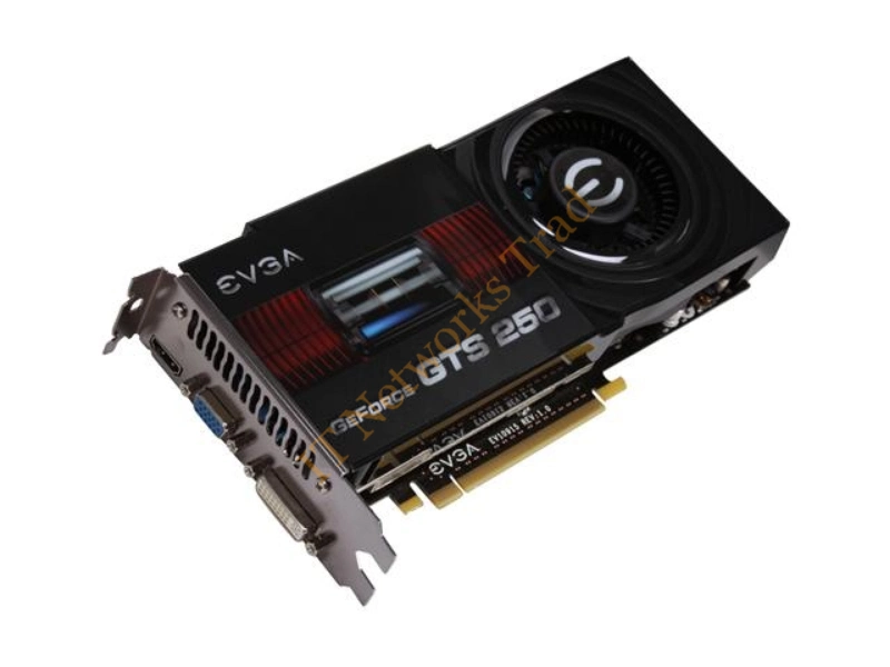 512-P3-1150-A3 EVGA -GeForce GTS 250 512MB 256-Bit GDDR3 PCI Express 2.0 x16 HDCP Ready/ SLI Supported Video Graphics Card