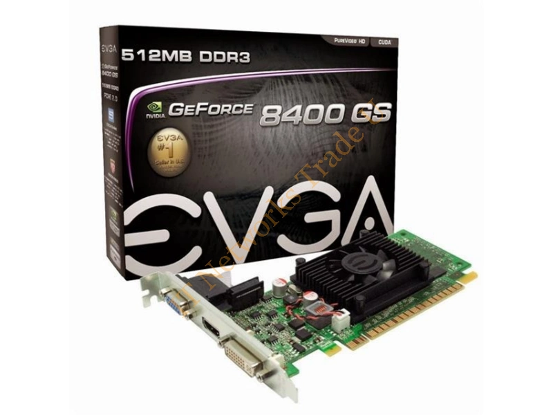 512P31300A1 EVGA -GeForce 8400 GS 512MB DDR3 32-Bit HDCP Ready PCI Express 2.0 x16 Low Profile Video Graphics Card