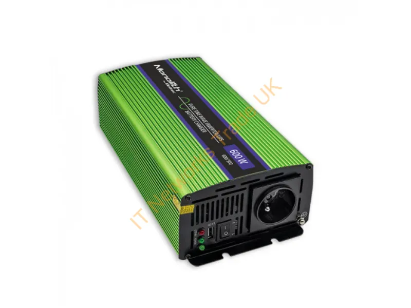 51940 - Qoltec Monolith power adapter/inverter Auto 600 W Green