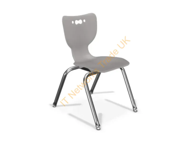 53314-1-GREY-NA-CH - Mooreco Hierarchy Hard Seat Hard Backrest Gray Chrome
