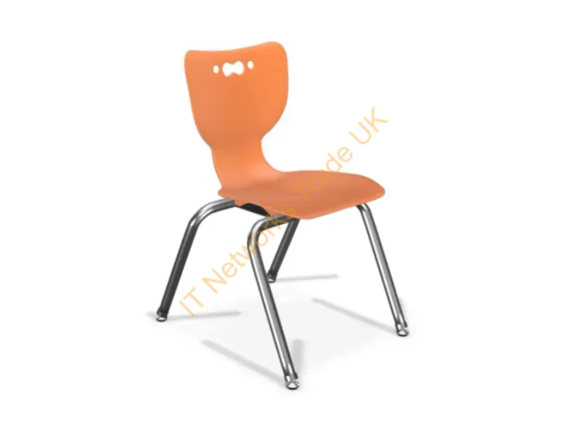 53314-1-ORANGE-NA-CH - Mooreco Hierarchy Hard Seat Hard Backrest Orange Chrome
