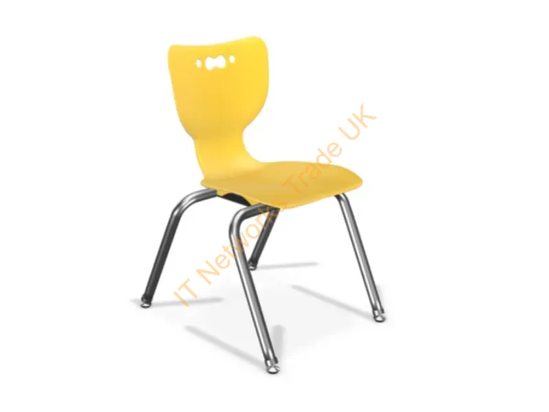 53314-1-YELLOW-NA-CH - Mooreco Hierarchy Hard Seat Hard Backrest Yellow Chrome