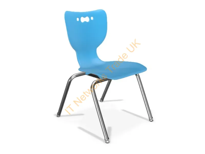 53316-1-BLUE-NA-CH - Mooreco Hierarchy Hard Seat Hard Backrest Blue Chrome