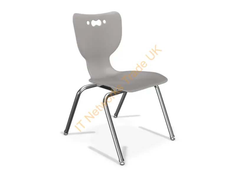 53316-1-GREY-NA-CH - Mooreco Hierarchy Hard Seat Hard Backrest Gray Chrome
