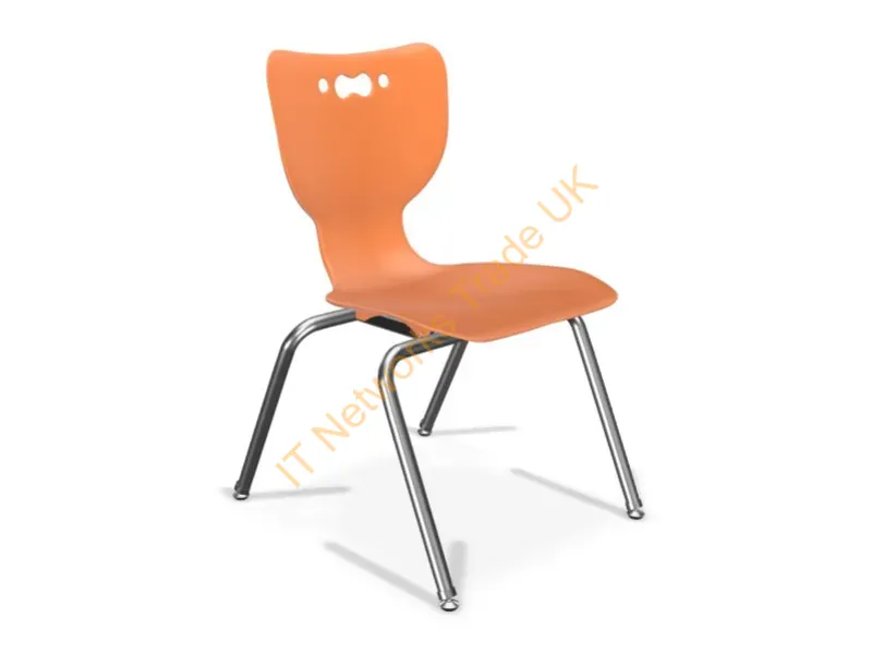53316-1-ORANGE-NA-CH - Mooreco Hierarchy Hard Seat Hard Backrest Orange Chrome