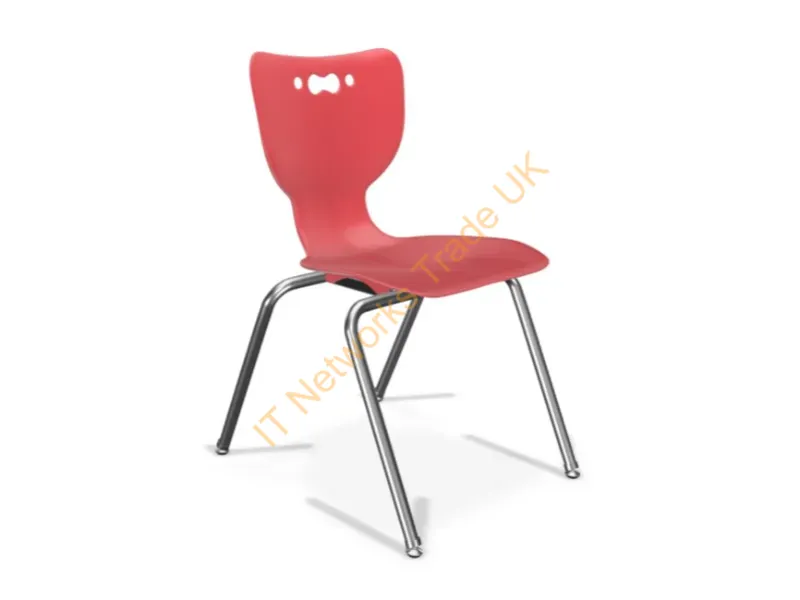 53318-1-RED-NA-CH - Mooreco Hierarchy Hard Seat Hard Backrest Red Chrome