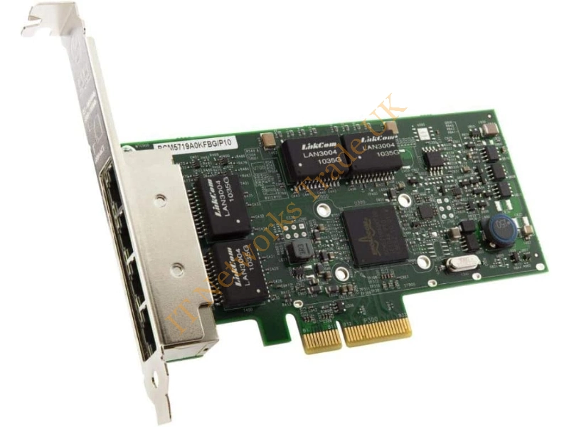 540-BBLR Dell Broadcom 5719 1Gb Quad Port Ethernet PCI Express 2.0 x4 Network Interface Card with std Bracket