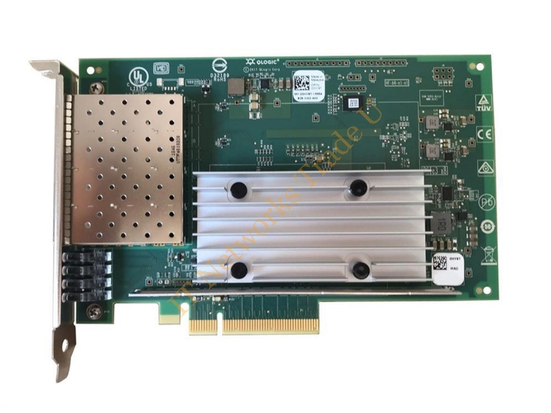 540-BCHE Dell Qlogic FastLinQ 41164 Quad Port 10GB SFP+ PCI Express Converged Network Adapter