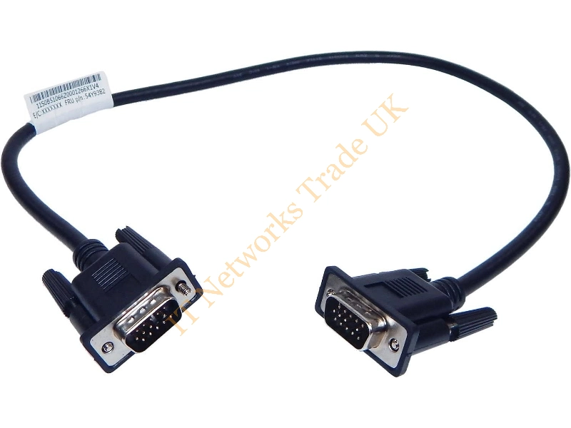 54Y9382 Lenovo 0.5m VGA to VGA Cable for ThinkCentre M53 Desktop D-Sub Cable