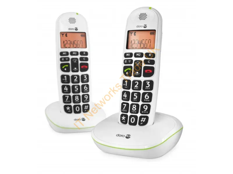 5551 - Doro PhoneEasy 100w duo DECT telephone Caller ID White