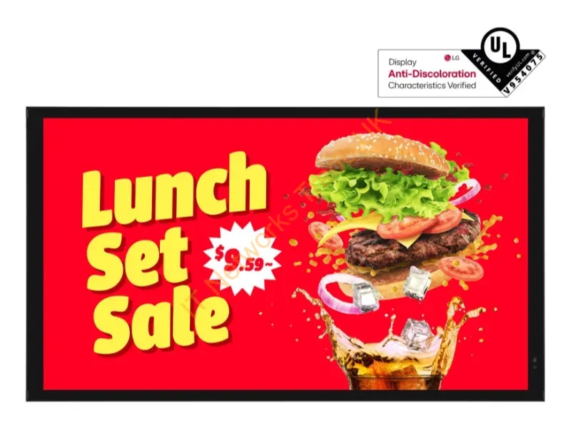55XE4P-B - Lg 55Xe4P-B Signage Display Digital Signage Flat Panel 55" Led Wi-Fi 4000 Cd/M Full Hd Black Webos 24/7