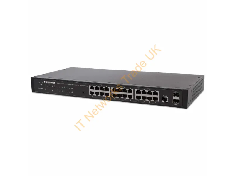 560917 - Intellinet 560917 Network Switch Managed Gigabit Ethernet (10/100/1000) 1U Black