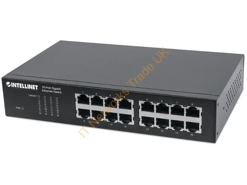 561068 - Intellinet 561068 Network Switch Unmanaged L2 Gigabit Ethernet (10/100/1000) 1U Black