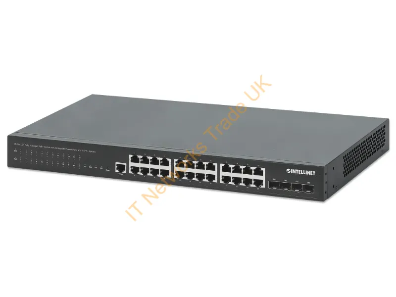 561846 - Intellinet 561846 Network Switch Managed L2+ Gigabit Ethernet (10/100/1000) Power Over Ethernet (Poe) 1U Black