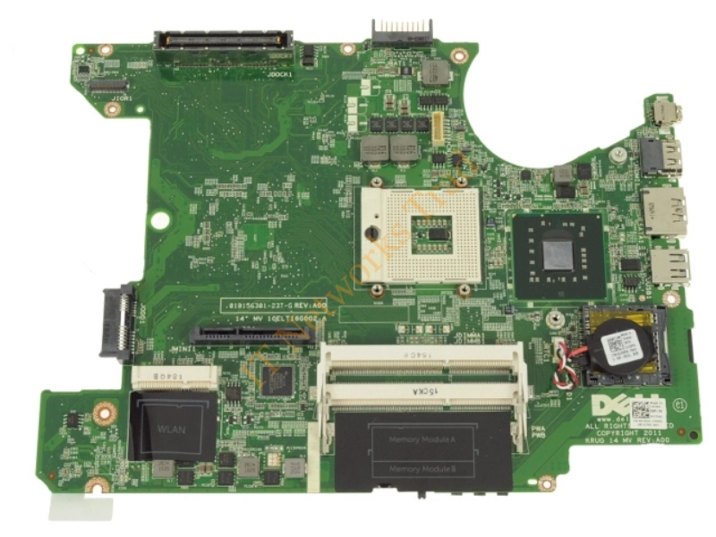 57D62 Dell System Board with I3-380UM CPU INCLUDING COIN-Cell Battery, WWAN for Latitude E5420M Series Laptop Laptop Motherboard