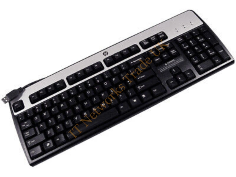 590271-001 HP Silver Black USB Keyboard Desktop Keyboard