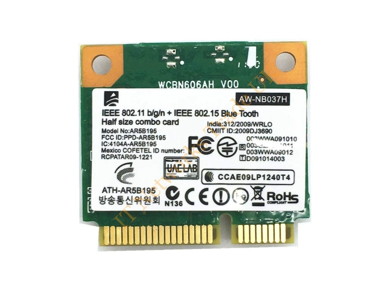 592775-001 HP Atheros AR5B195 Mini PCI-Express 802.11b/g/n WiFi Wireless Lan (WLAN) Network Adapter with Integrated BlueTooth Wireless LAN Card