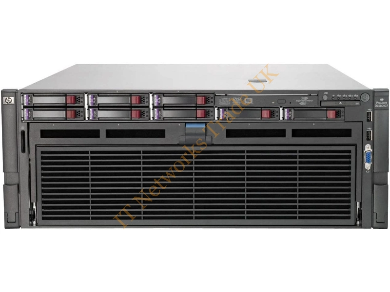 595241-001 HP ProLiant DL580 G7 Base-Model 2x Intel -Xeon Hc E7520/1.86 GHz 16GB Ram DDR3 SDRAM SAS/SATA Dvd Rom Gigabit Ethernet 4u Rack Server Server System