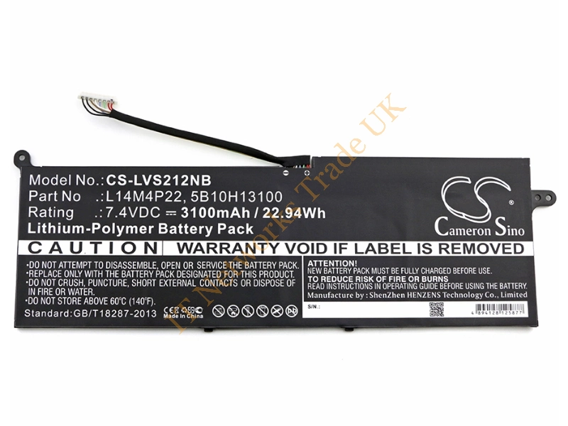 5B10H13100 Lenovo 4-Cell Battery 23WHr 3144 IdeaPad S21e-20 Laptop Battery