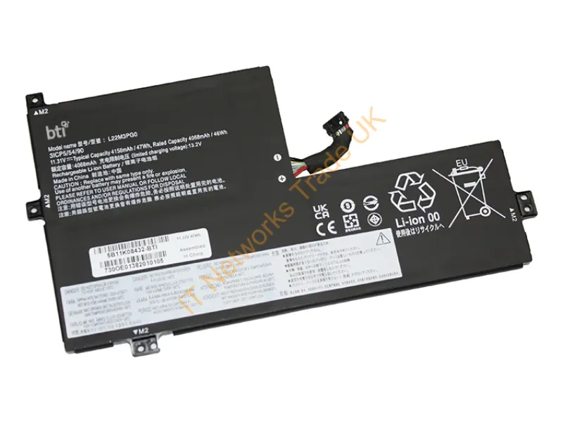 5B11K08432-BTI - Bti 5B11K08432- Industrial Rechargeable Battery Lithium-Ion (Li-Ion) 4080 Mah 11.52 V