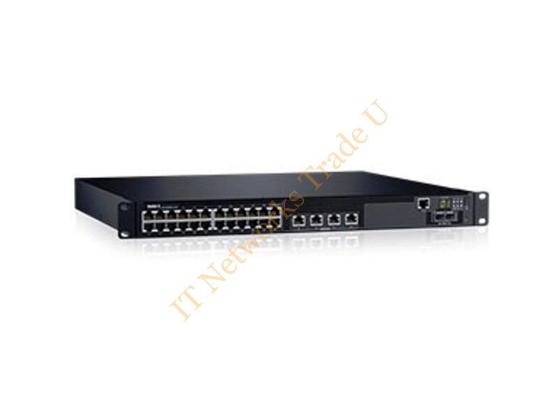 5C1J6 Dell Networking N2128PX-ON 28-Port 24 x 10/100/1000 (PoE+) + 4 x 100/1000/2.5G/5G (PoE) + 2 x 10 Gigabit SFP+ Managed Layer 3 Rack-Mountable Network Switch