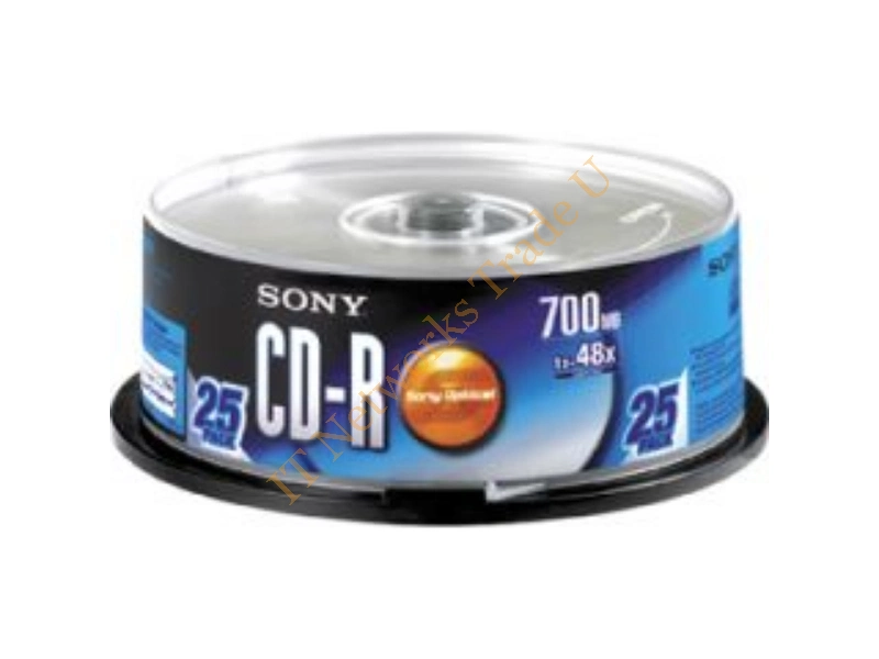 5CDQ80RH Sony 5CDQ80RH CD Recordable Media CD-R 48x 700 MB 5 Pack Slim Jewel Case 120mm1.33 Hour Maximum Recording Time