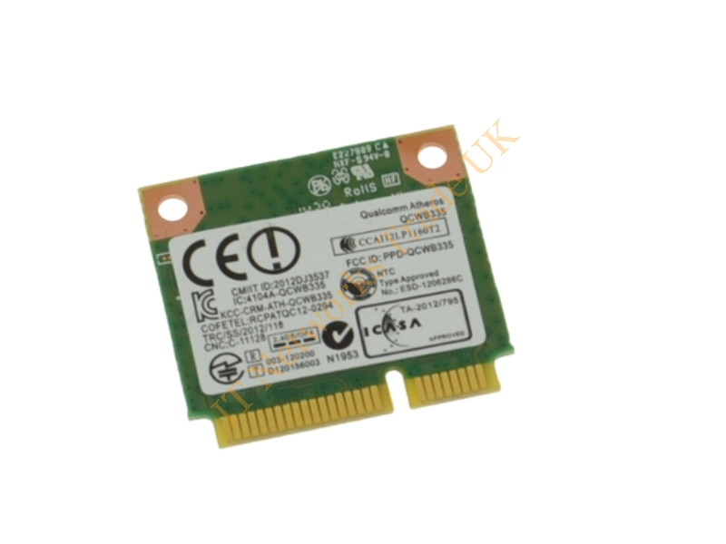 5GC50 Dell Wirelss Wifi LAN Card Qualcomm Atheros Mini PCI-Express 802.11b/g/n Bluetooth 4.0 Latitude 3540