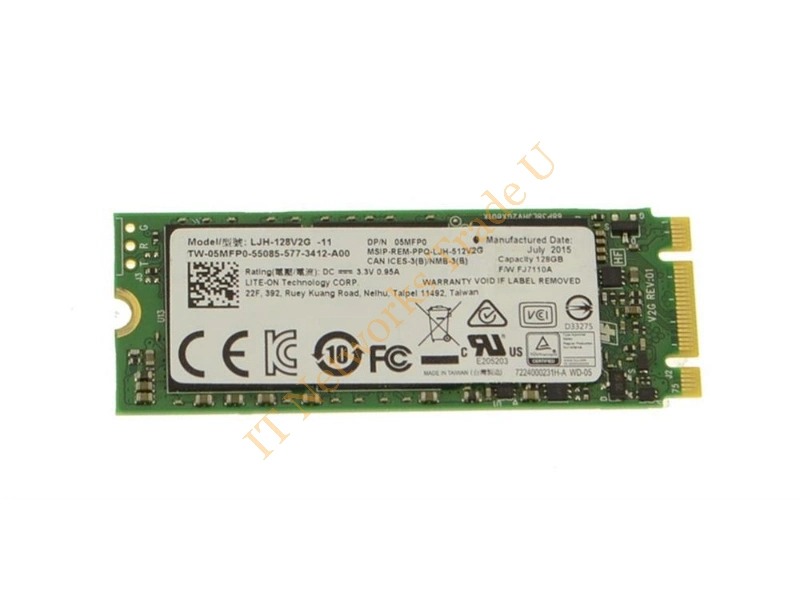 5MFP0 Dell 128GB Multi-Level Cell (MLC) SATA 6Gb/s M.2 2260 Solid State Drive SSD Storage
