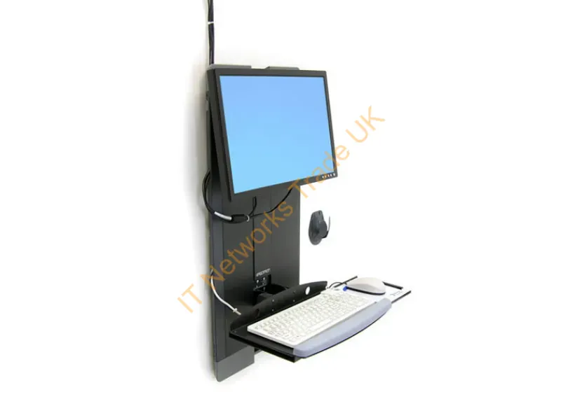 60-593-195 - Ergotron Styleview Vertical Lift, High Traffic Areas 24" Wall Black
