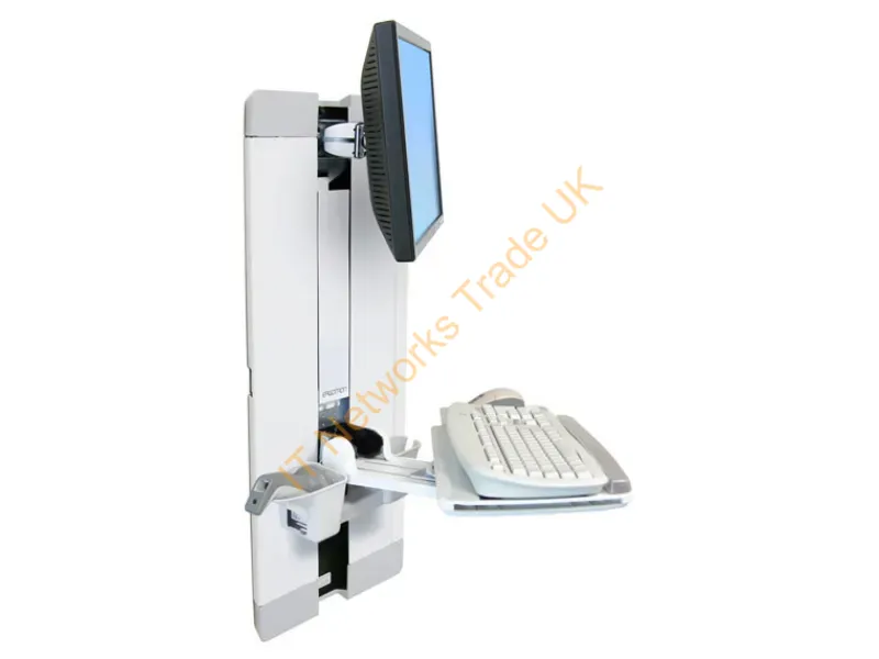 60-609-216 - Ergotron StyleView Vertical Lift, Patient Room 24" White Monitor Accessory