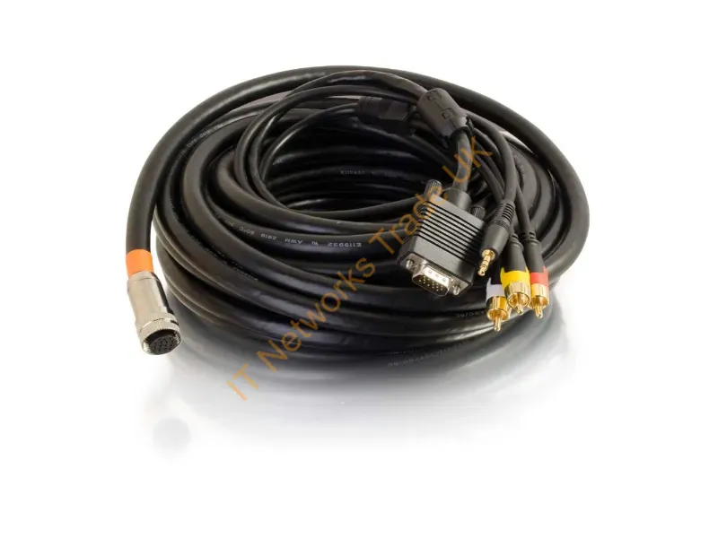 60071 - C2G 50Ft Rapidrun 600" (15.2 M) Vga (D-Sub) + 3.5Mm + 3 X Rca Black