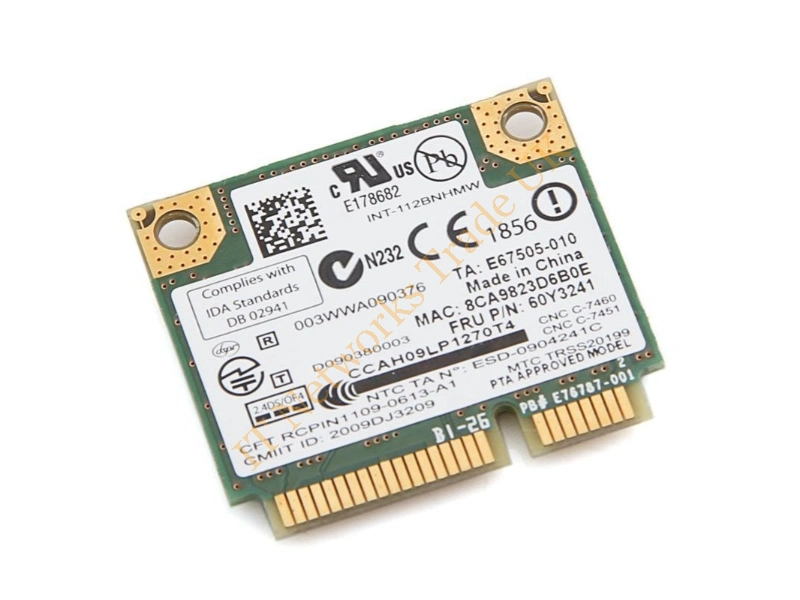 60Y3241 IBM Mini-PCI-Express Intel Centrino Wireless-N 1000 802.11b/g/n WLAN Network Adapter Wireless LAN Card