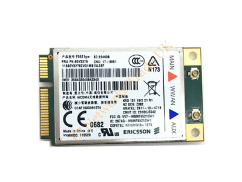 60Y3279 IBM Lenovo F5521GW 21Mbps WWAN Card for ThinkPad X220 by Ericsson - Wireless LAN Card