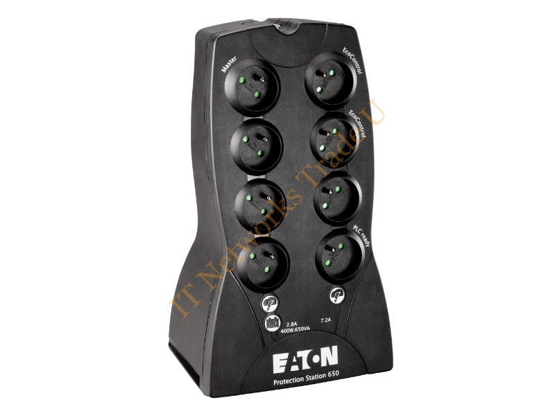 61062 - Eaton Protection Station 650 USB DIN 650VA 8AC outlet(s) Mini tower Black uninterruptible power supply (UPS)