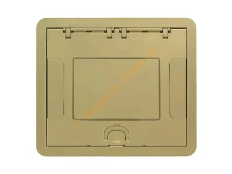 610GCCVRBRSC - Hubbell Premise Wiring 6/10G Carpet Cvr, Insert, Brass Powder