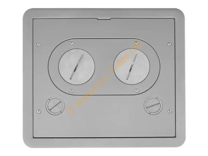 610GCFFCVRALU - Hubbell Premise Wiring 6/10G Surface Ff Cvr, Aluminum Pdr Paint