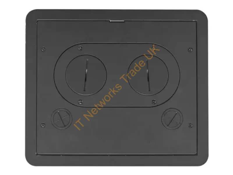 610GCFFCVRBK - Hubbell Premise Wiring 6/10G Surface Ff Cvr, Black Pdr Paint