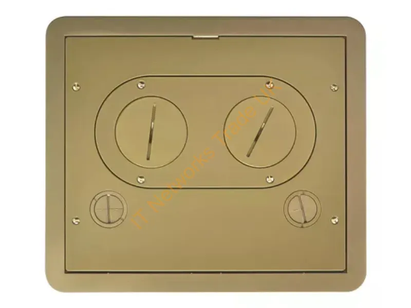 610GCFFCVRBRS - Hubbell Premise Wiring 6/10G Surface Ff Cvr, Brass Pdr Paint