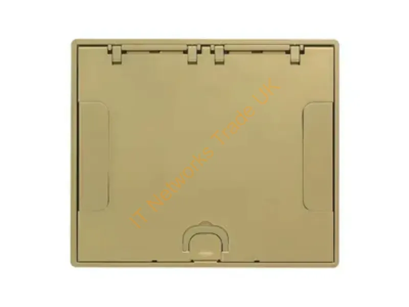 610GTCVRBRS - Hubbell Premise Wiring 6/10G Tile Cvr, Flush, Brass Powder