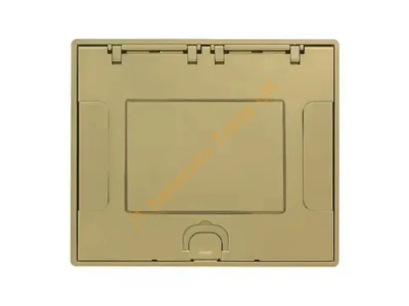 610GTCVRBRSC - Hubbell Premise Wiring 6/10G Tile Cvr, Insert, Brass Powder