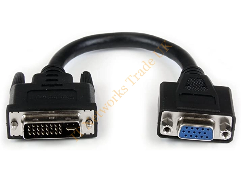612330-003 HP DVI-I-Male to VGA-Female Black Adapter Connector
