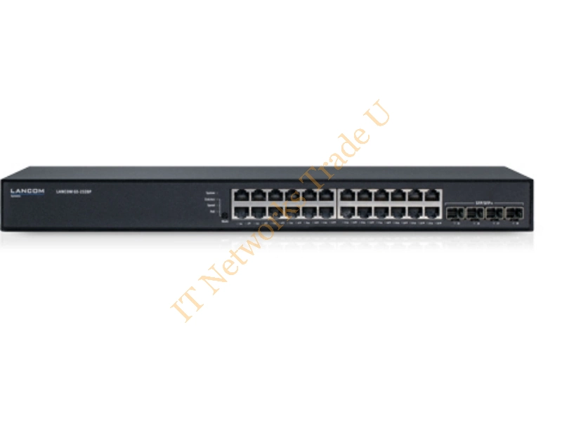 61442 - Lancom Systems GS-2328P Managed L3 Gigabit Ethernet (10/100/1000) Power over Ethernet (PoE) 1U Black Network Switch