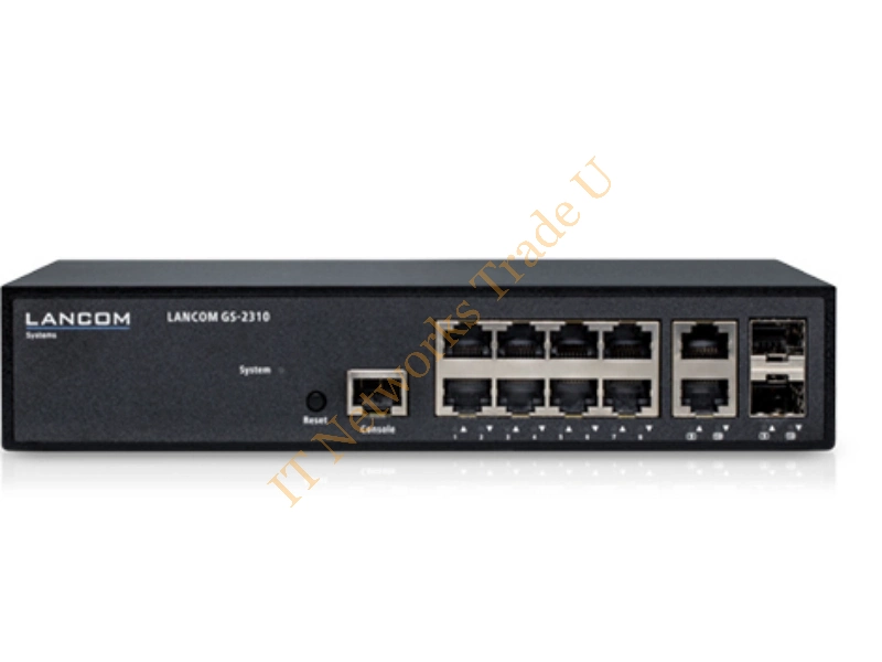 61492 - Lancom Systems GS-2310 Managed L2 Gigabit Ethernet (10/100/1000) 1U Black Network Switch