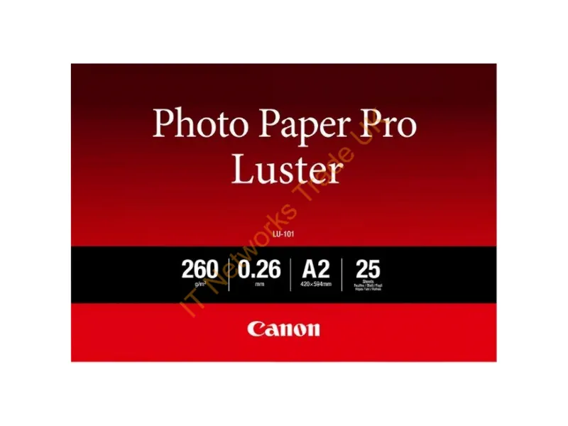 6211B026 - Canon LU-101 Luster Photo Paper Pro A2 25 Sheets