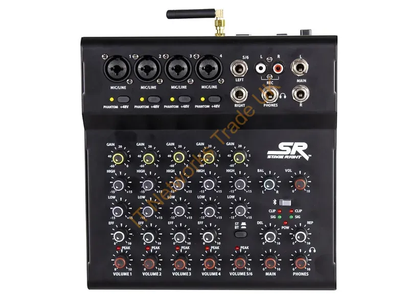625911 - Monoprice 625911 Audio Mixer 6 Channels Black