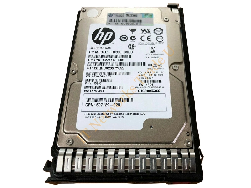 627114-002 - Hewlett Packard Enterprise M6625 300GB 6G SAS 15K rpm SFF (2.5-inch) Dual Port Hard Drive 300GB SAS internal hard drive