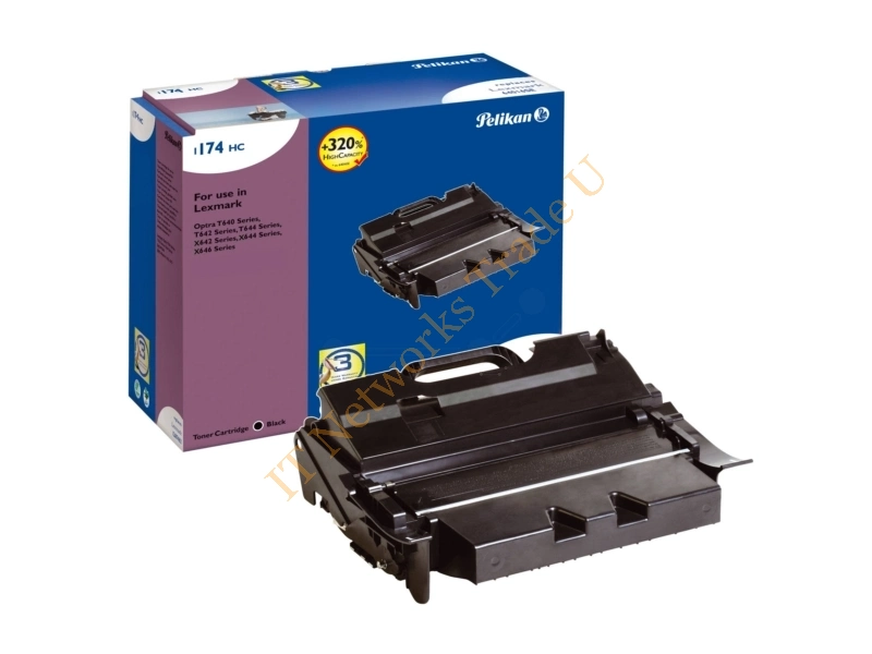 Pelikan 628572 (1174HC) compatible Toner black, 21K pages @ 5% coverage, 550gr (replaces Dell RD907 IBM 75P6962 Lexmark 64016HE 64016SE 64436XE) Accessory